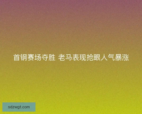 首钢赛场夺胜 老马表现抢眼人气暴涨